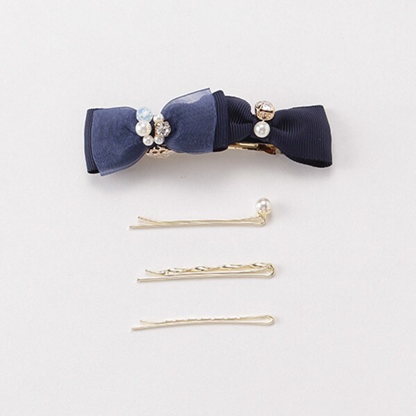 リボンバレッタ×ヘアピンセット