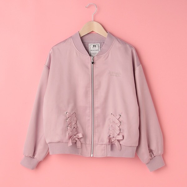 レースアップブルゾン