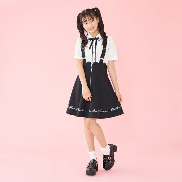 前ジップガーリージャンパースカート