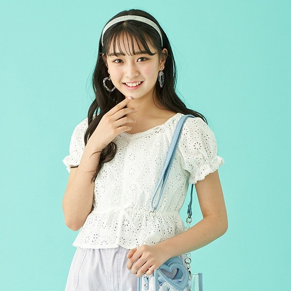 ドロストレースブラウス＆キャミソールセット