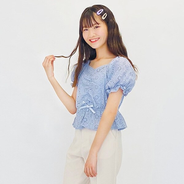 ドロストレースブラウス＆キャミソールセット