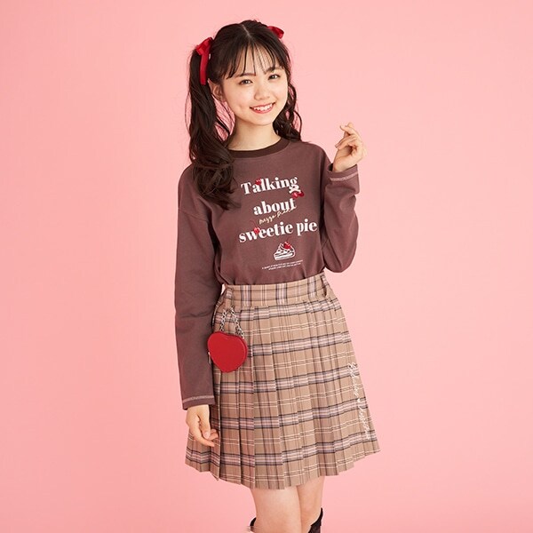 ハートコインケースつきプリーツスカパン