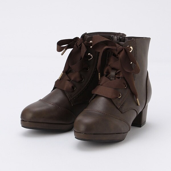 ガーリーレースアップショートブーツ