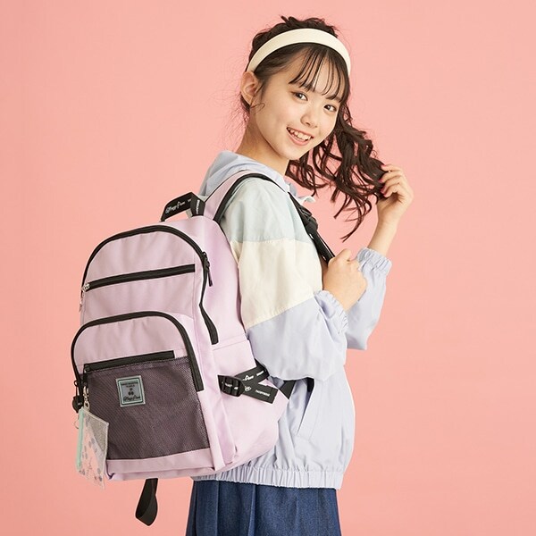 ラメクリアポーチつきリュック