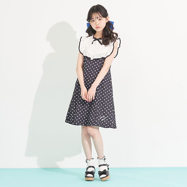 フリルヨークドッキングワンピース