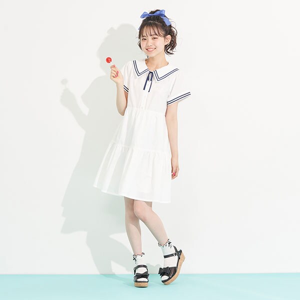 セーラーティアードワンピース