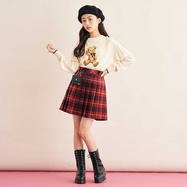 MINIポーチつきプリーツスカパン