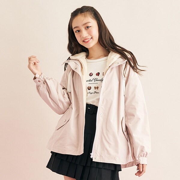 ふわふわフリースパーカつき3WAYマウンテンパーカ