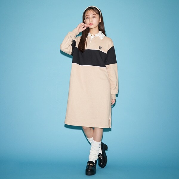 ラガーシャツワンピース