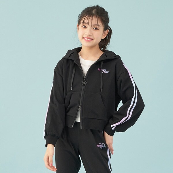 Wジップミニウラケパーカ