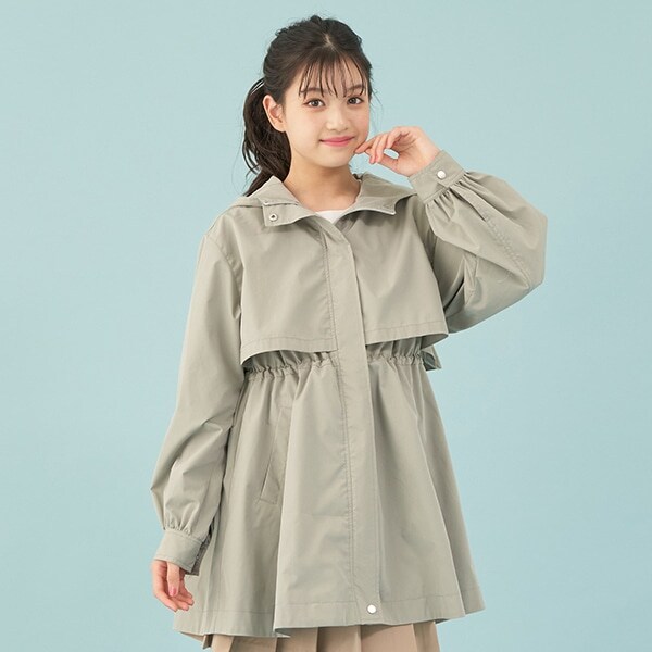 【撥水】長め丈ガーリーマウンテンパーカ