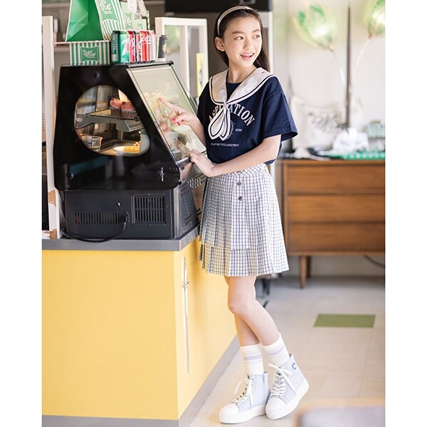 ラップ2段プリーツスカパン