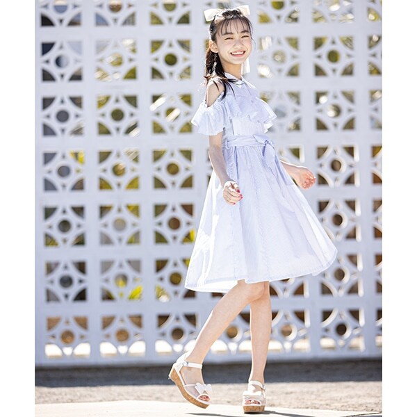 ストライプフレアーワンピース