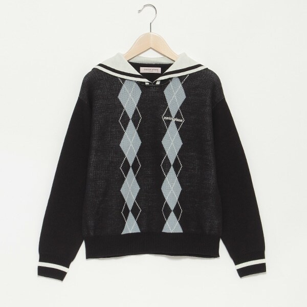 アーガイルセーラーニット