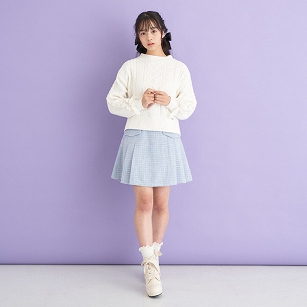 くるみバックルベルト ガーリープリーツスカパン