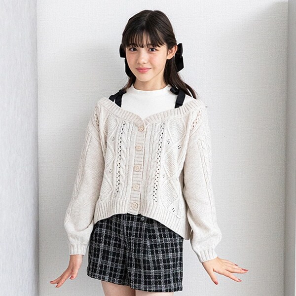 テレコドッキングレイヤードニット