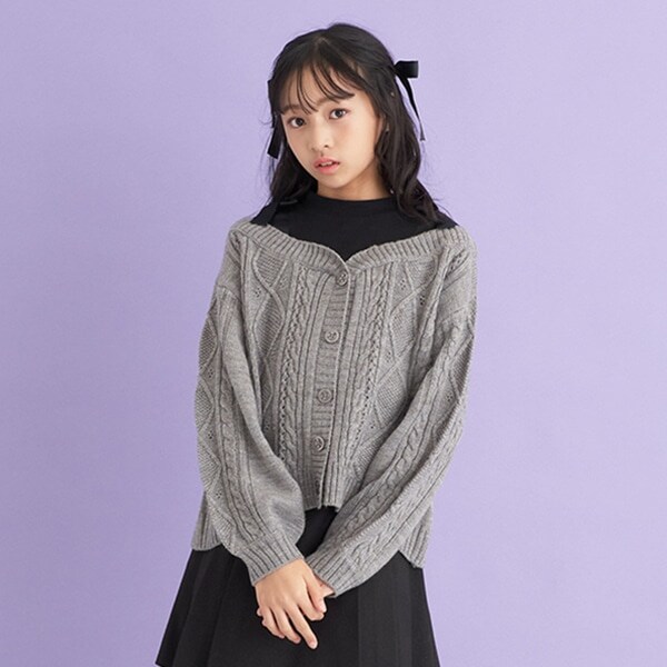 テレコドッキングレイヤードニット