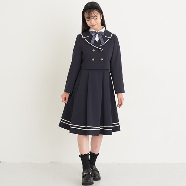 セーラーショートジャケット&ジャンパースカートセット
