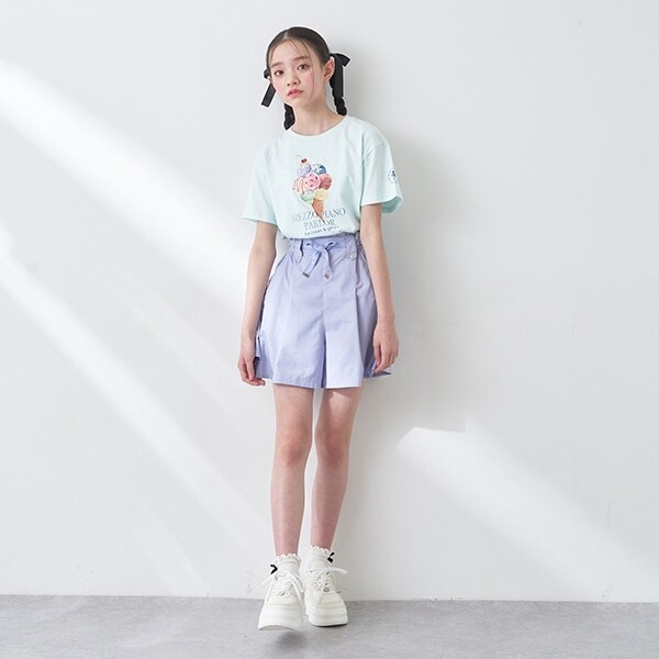 【吸水速乾】ロゴリボンキュロット