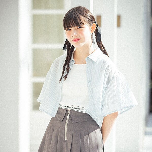 シアーシャツ&リブタンクトップセット