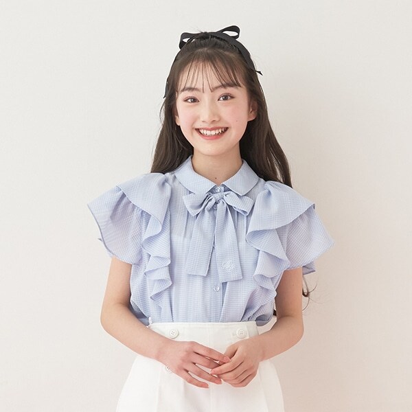 袖2WAYラッフルブラウス&キャミソールセット