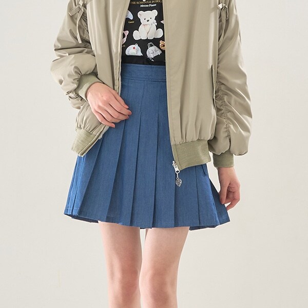 ダブルリボンプリーツスカパン