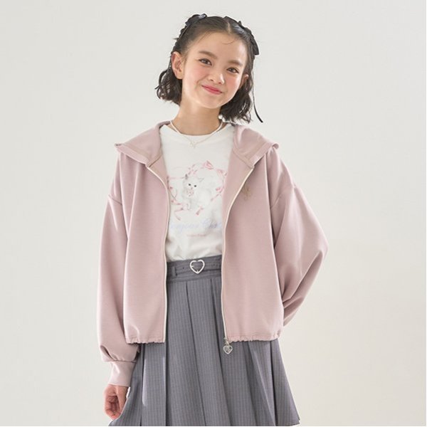 スフレタッチWジップパーカ