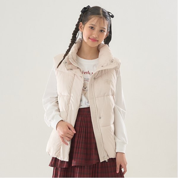 【撥水】スタンドカラーパフベスト