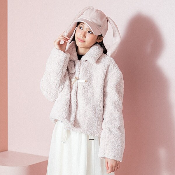 ふわもこボア　2WAYダッフルコート