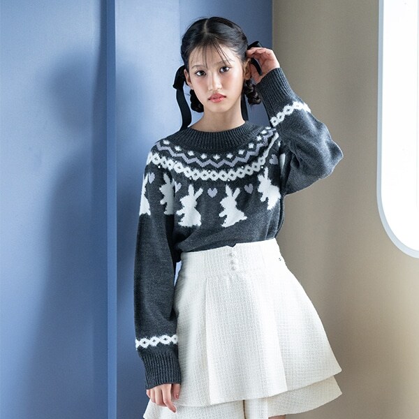 ノルディックうさぎニット