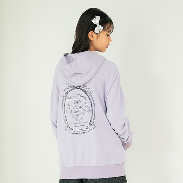 バニーフレーム バックプリントゆったりパーカ