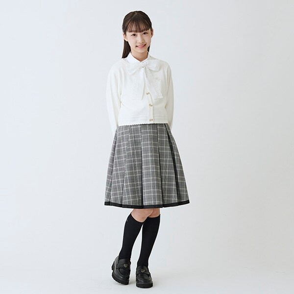 タックフレアチェックスカート