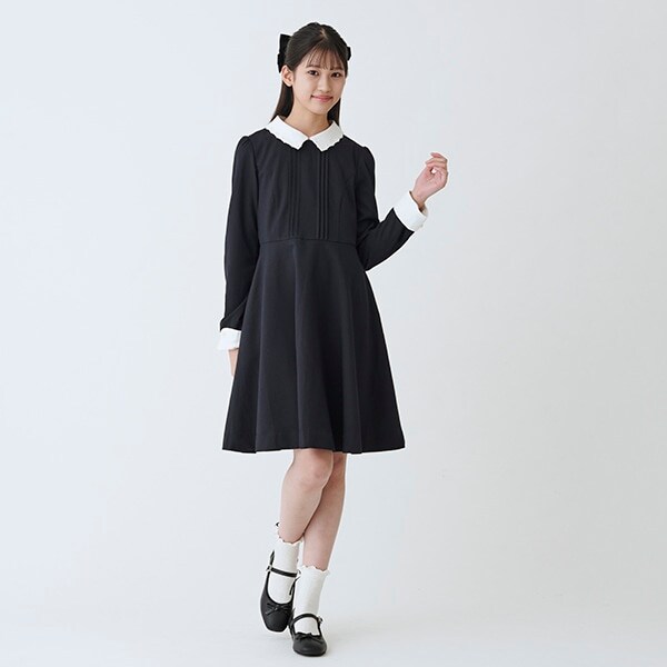 レース衿ワンピース