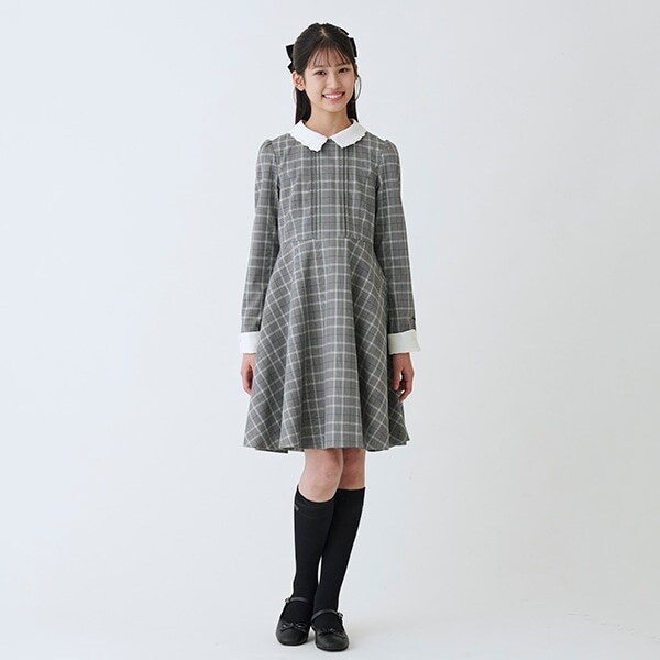 レース衿ワンピース