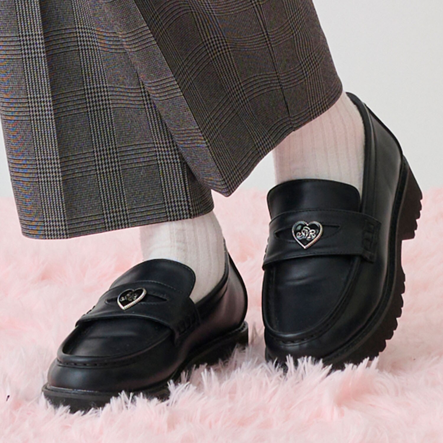 ハートプレートローファー