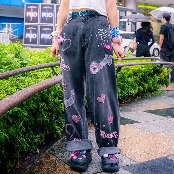 復刻♪ デコラティブワイドデニムパンツ