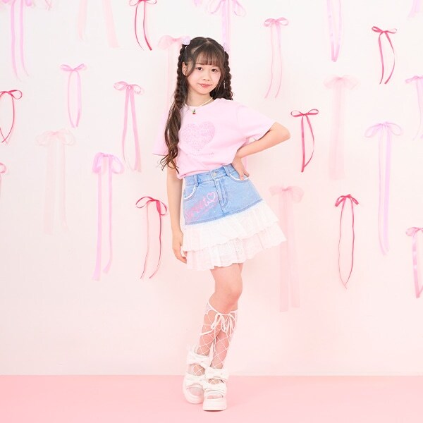 復刻♪ デニム×レース Sweetスカート