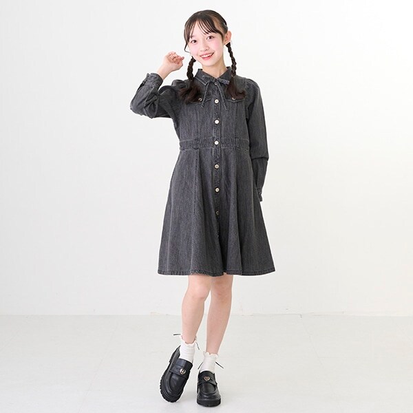 ボリュームスリーブフレアーワンピース