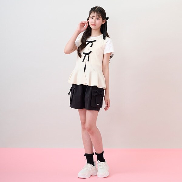 【水陸両用】クシュっとリボンショートパンツ