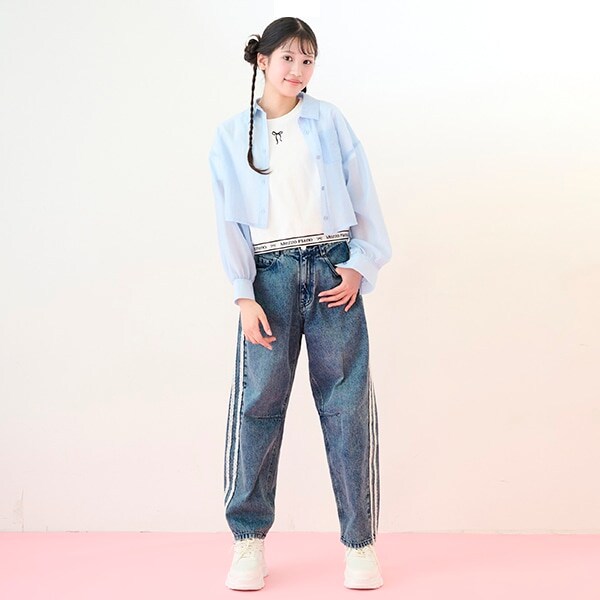 細見えバレルレッグデニムパンツ（アソートデザイン）