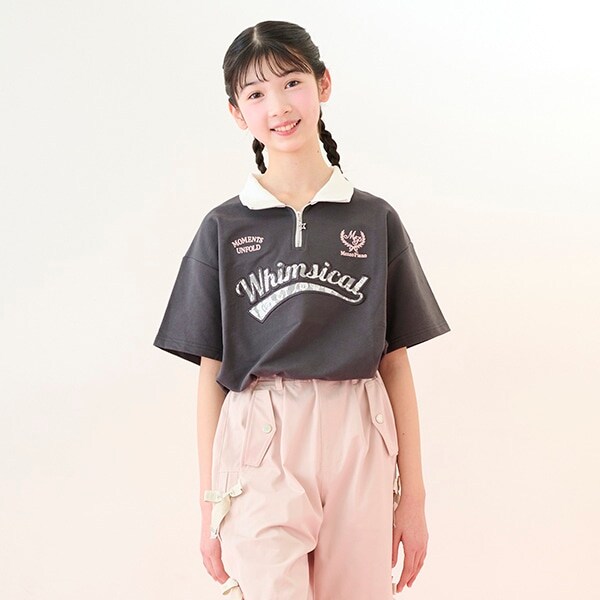 ハーフジップTシャツ