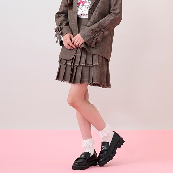 トリムレース2段プリーツスカパン