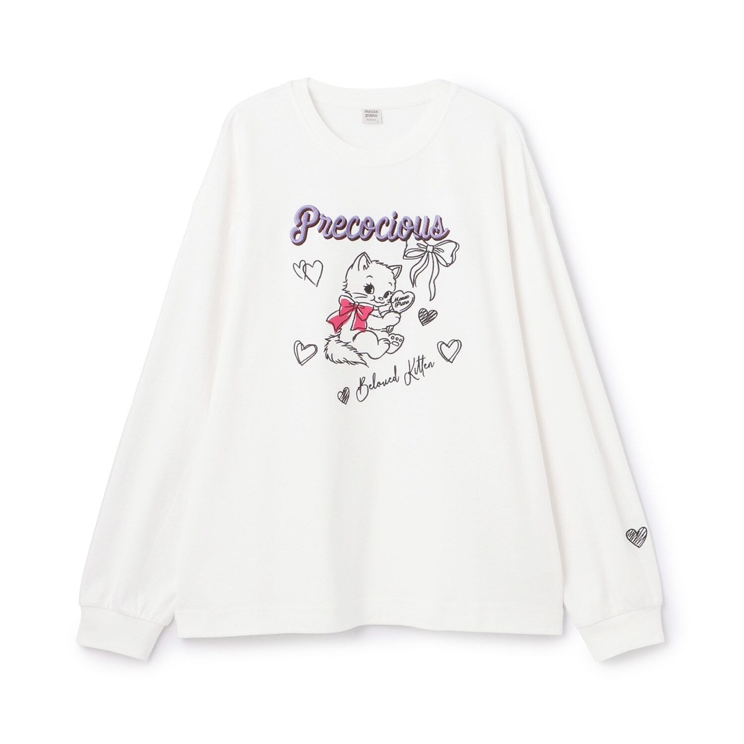 Kitten＆Ribbon 長袖Tシャツ