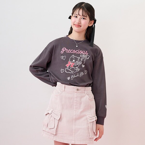 Kitten＆Ribbon 長袖Tシャツ