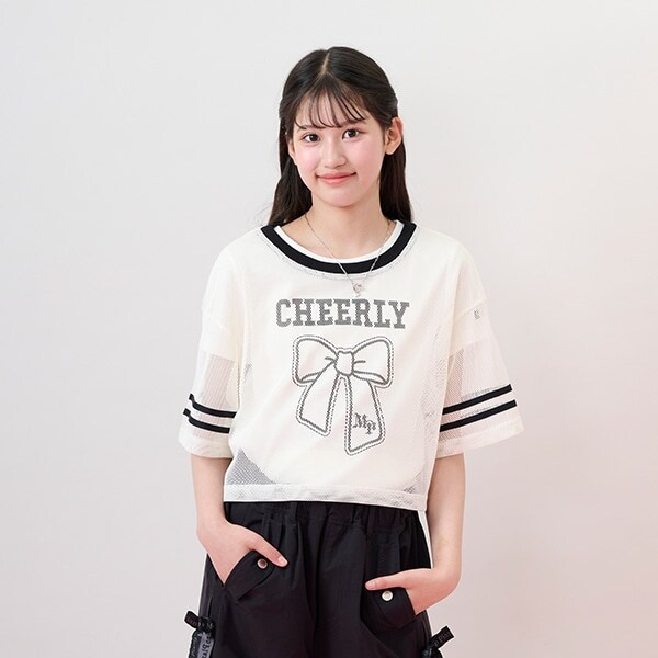 リボンメッシュTシャツセット