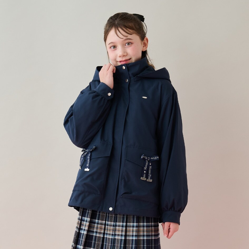 【撥水】ロゴリボン3WAYマウンテンパーカ