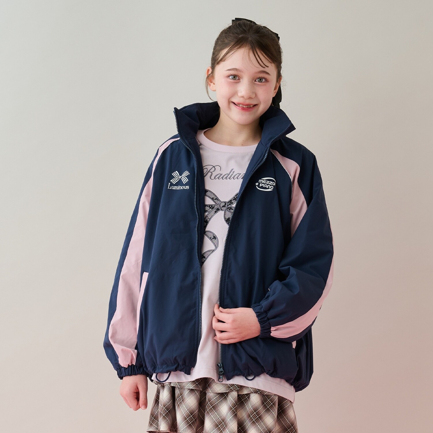 【撥水】裏フリースあったか配色ジャケット