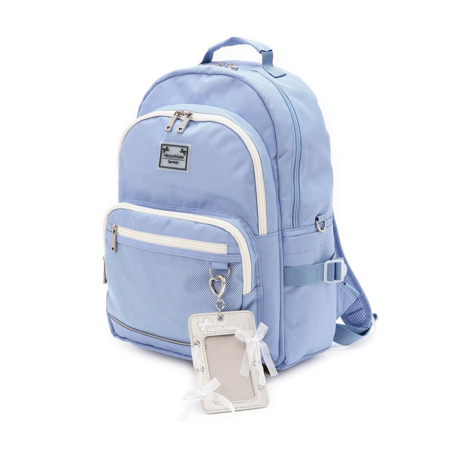 【撥水】レースアップリボンカードホルダーつきリュック