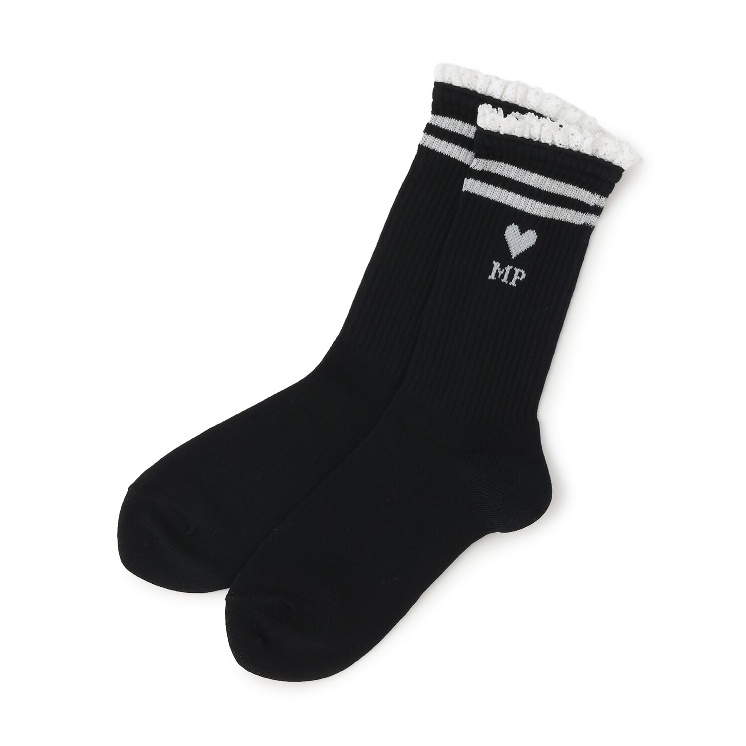 レースつきリブソックス