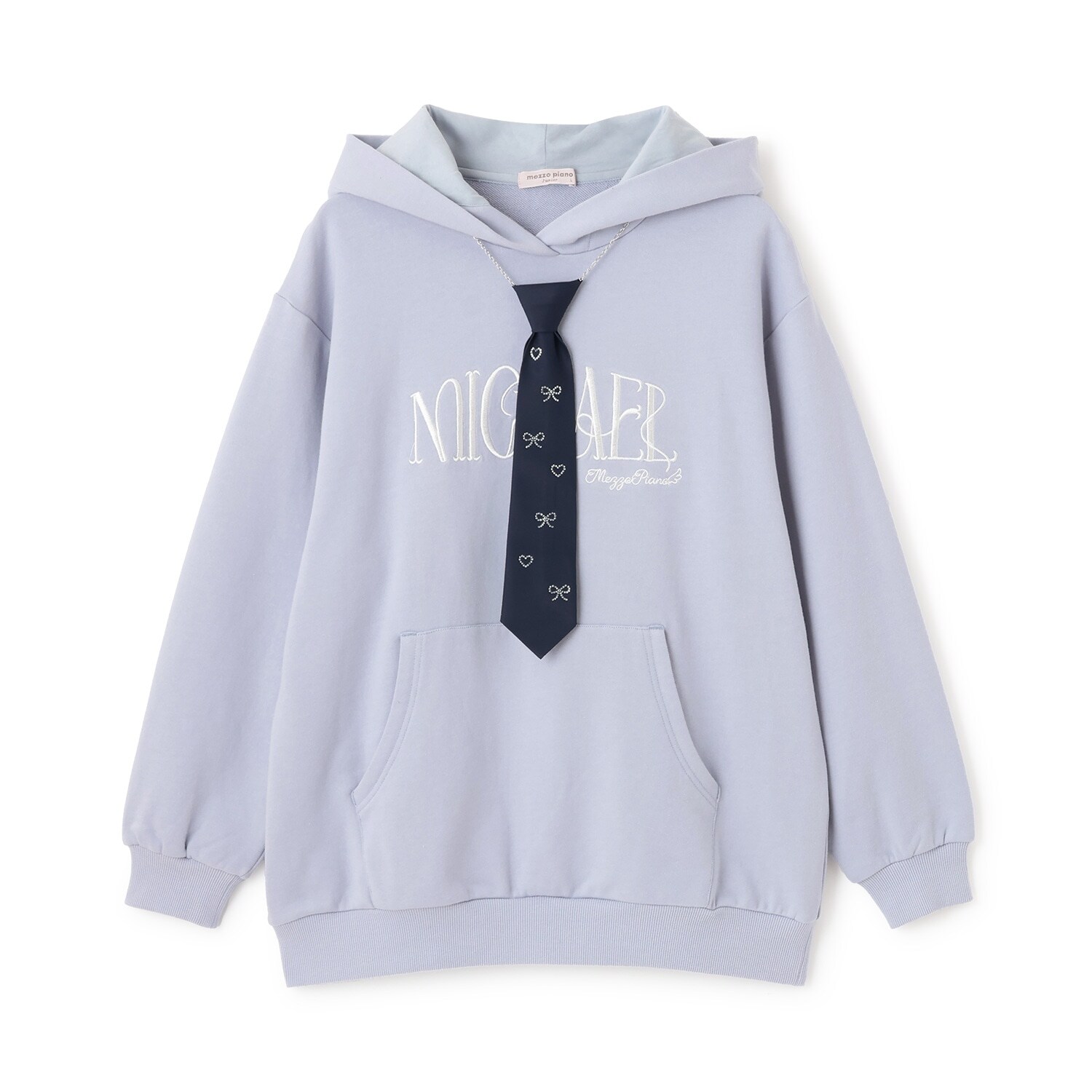 ビジューネクタイつきBIGパーカ